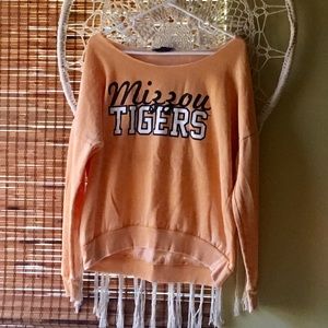 Recycled karma off the shoulder sweater!